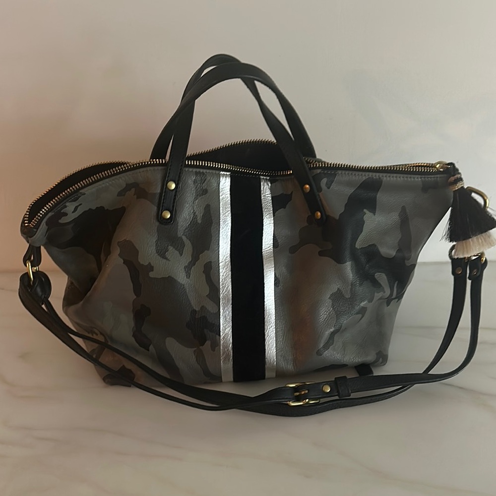 Stylish Camouflage Tote Bag all leatger crossbody excellent condition used once